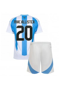 Argentina Alexis Mac Allister #20 Babyklær Hjemme Fotballdrakt til barn Copa America 2024 Korte ermer (+ Korte bukser)